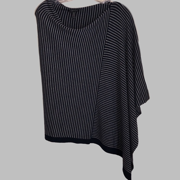 Eileen Fisher Sweaters - Eileen Fisher Navy Striped Poncho